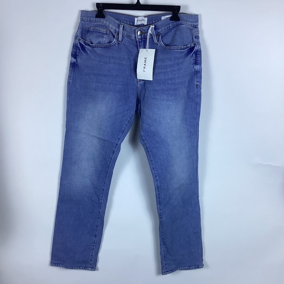 NWT Frame Denim L'Homme Slim fit mid rise straight tapered jeans in Finn 36x29 - Picture 1 of 5